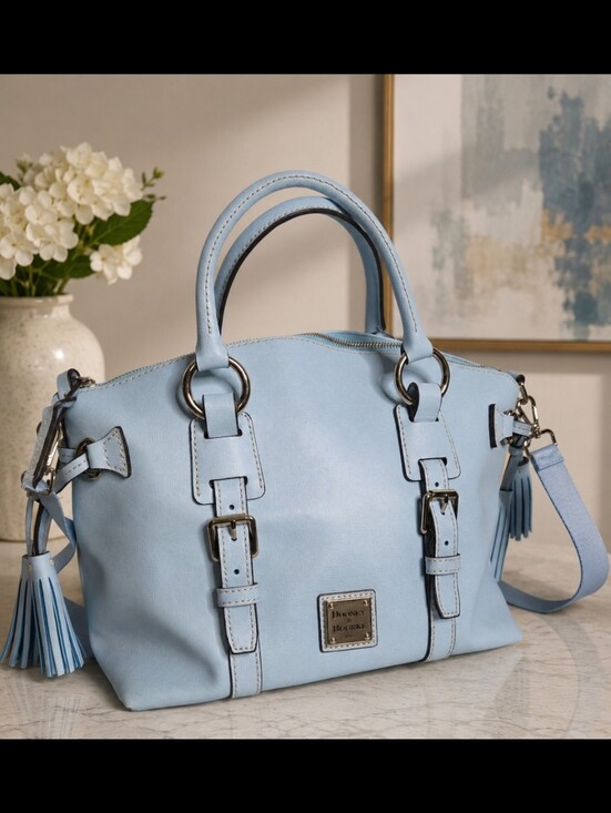 Handbags - Light Blue Dooney & Bourke Bristol Satchel Handbag